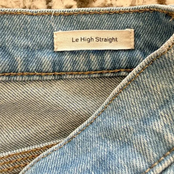 Frame Jeans Womens 25 Light Wash Le High Straight Sustainable Denim - Picture 5 of 8